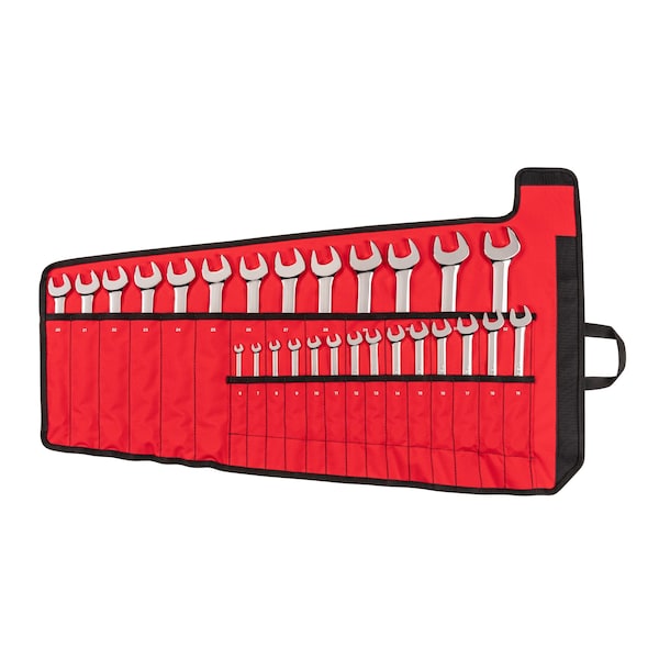 Combination Wrench Set with Pouch, 27-Piece (6 - 32 mm)